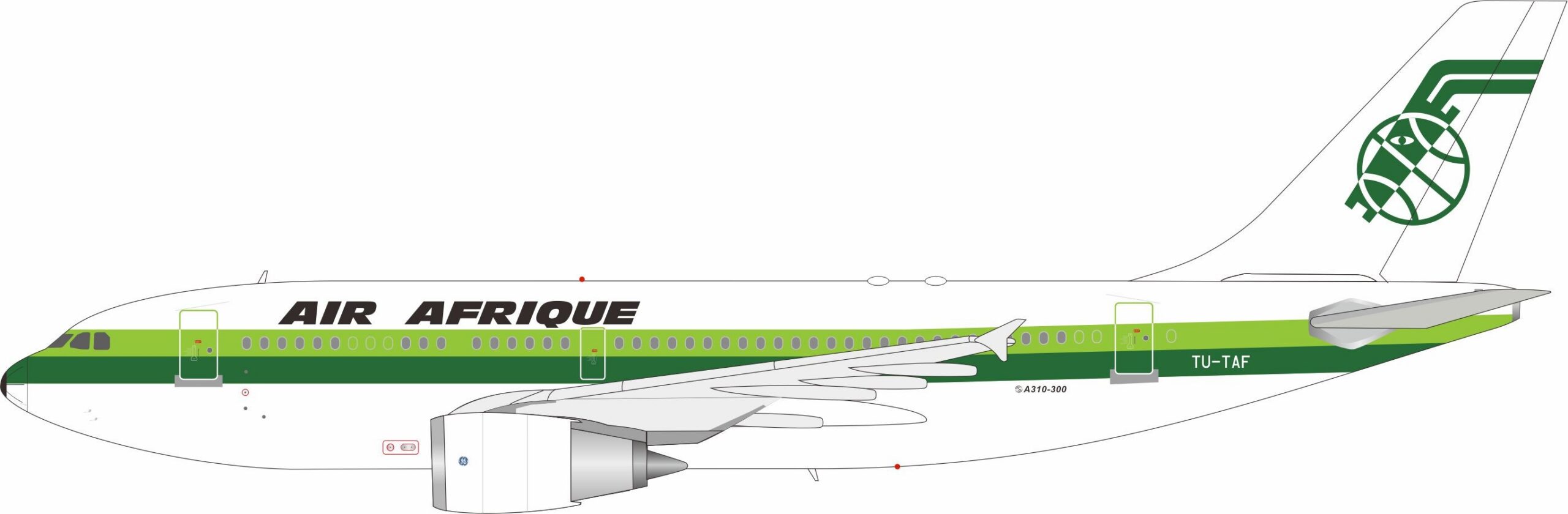 InFlight 200 1:200 Air Afrique Airbus A310-300 TU-TAF (IF310RK0426)