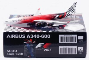 SQ Wings 1:200 Etihad Airways Airbus A340-600 "2017 Abu Dhabi Grand Prix - Flaps Down" A6-EHJ (L2173FD)