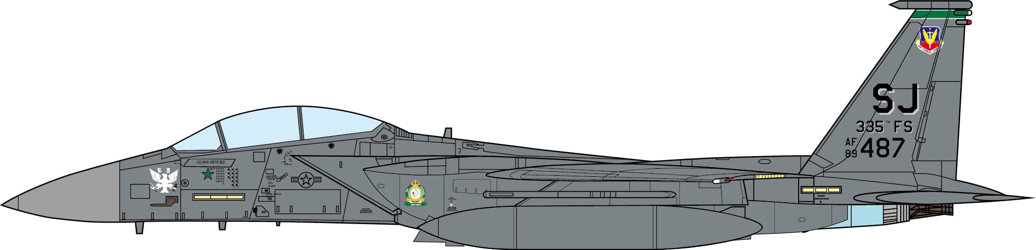 JC Wings Military 1:72 United States Air Force (USAF) McDonnell Douglas F-15E Strike Eagle "Operation Enduring Freedom" 89-0487 (JCW-72-F15-032)