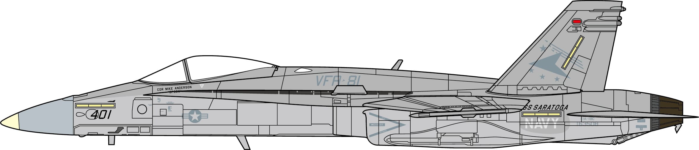 JC Wings Military 1:72 United States Navy (USN) McDonnell Douglas F/A-18C Hornet "Operation Desert Storm" 163508 (JCW-72-F18-025)