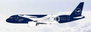 SQ Wings 1:200 Lufthansa Airbus A320neo "100th Anniversary - Flaps Up" D-AING (L2345)