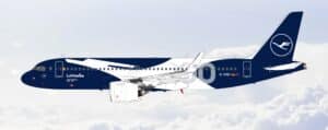 SQ Wings 1:200 Lufthansa Airbus A320neo "100th Anniversary - Flaps Down" D-AIND (L2353FD)
