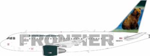 InFlight 200 1:200 Frontier Airlines Airbus A318-100 "Grizwald "Griz" the Grizzly Bear" N801FR (IF318F90126)