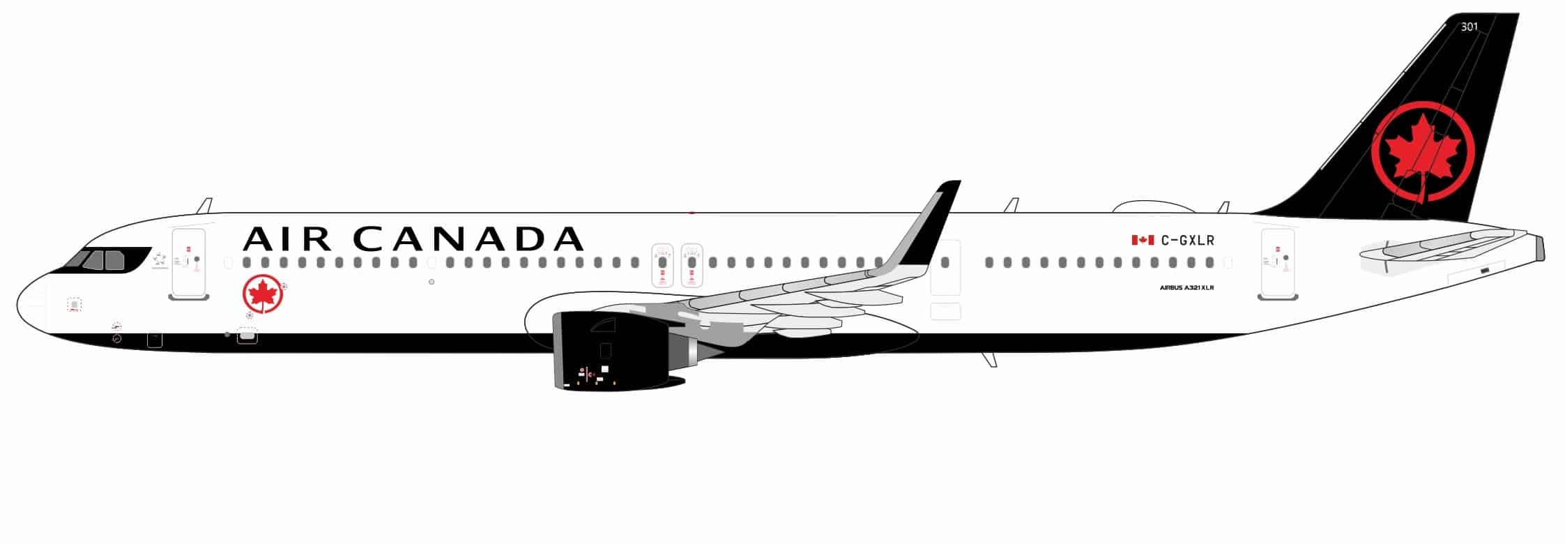 NG Models 1:400 Air Canada Airbus A321neo XLR C-GXLR (NG13149)