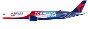NG Models 1:400 Delta Air Lines Airbus A350-900 XWB "Team USA" N531DN (NG39124)