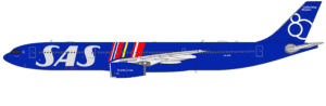 NG Models 1:400 SAS Scandinavian Airlines Airbus A330-300 "80th Anniversary" LN-RKR (NG62087)