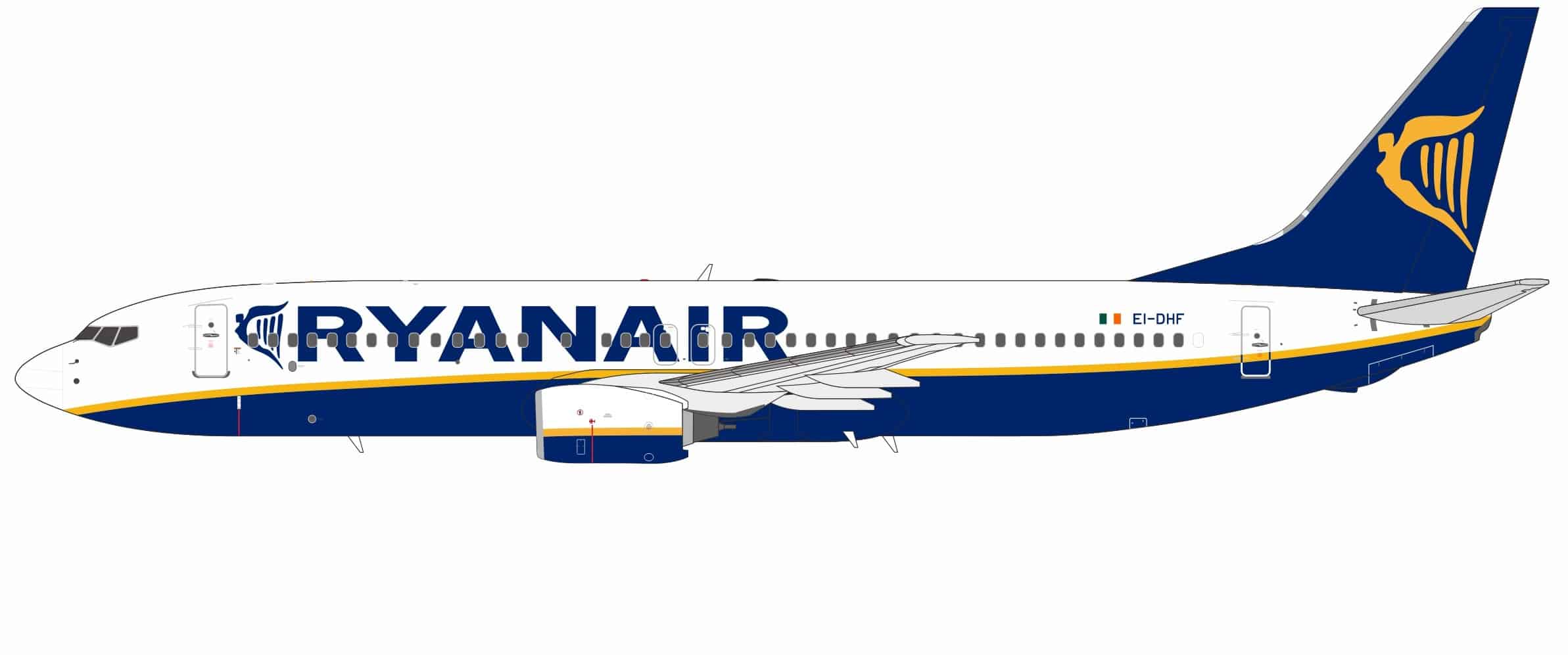 NG Models 1:200 Ryanair Boeing B737-800 EI-DHF (NG08066)