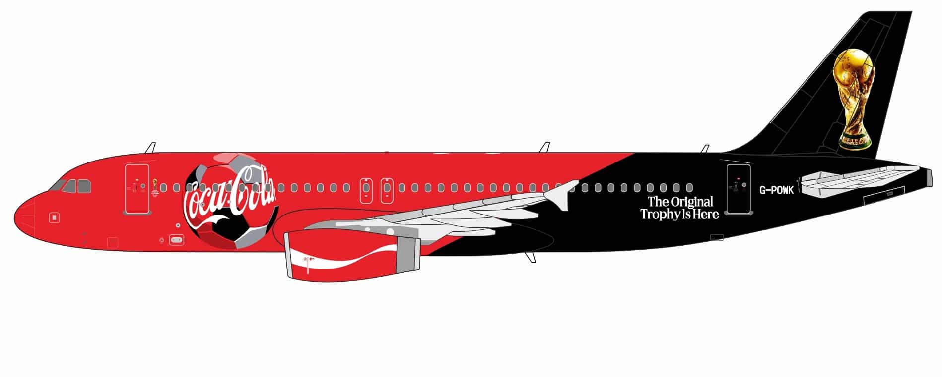 NG Models 1:400 Titan Airways Airbus A320-200 "FIFA World Cup" G-POWK (NG15070)