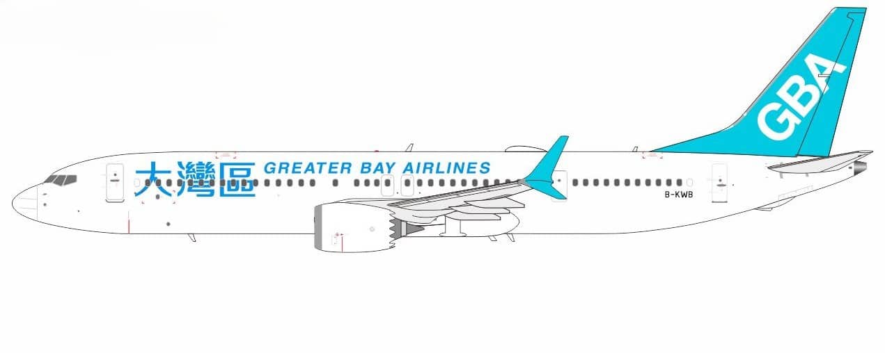 NG Models 1:200 Greater Bay Airlines Boeing B737 MAX 9 B-KWB (NG94010)