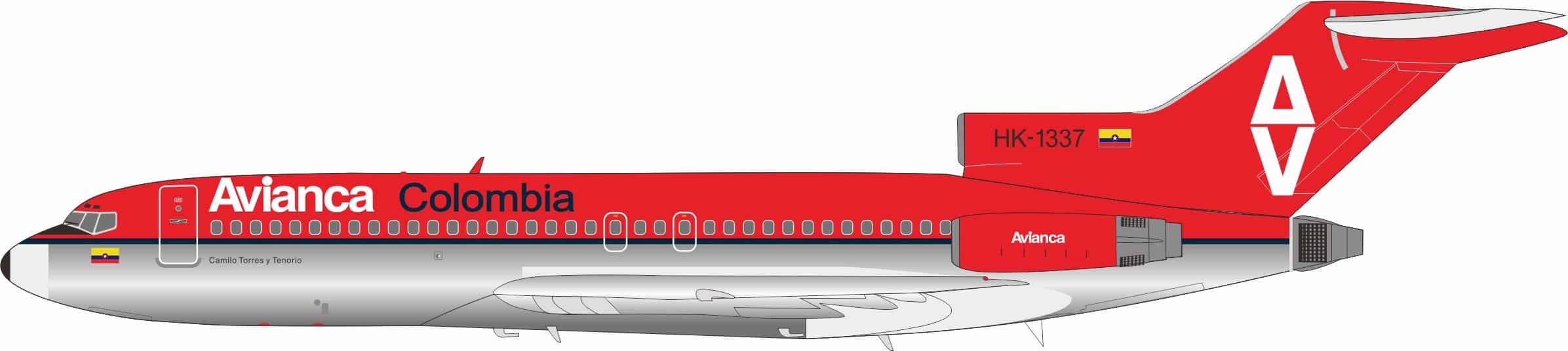 InFlight 200 1:200 Avianca Boeing B727-59 HK-1337 (IF721AV0726P)