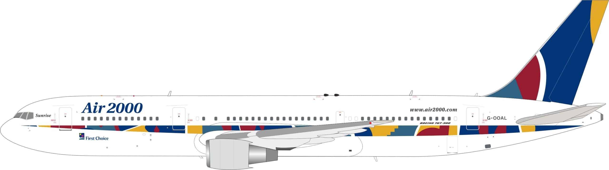 InFlight 200 1:200 Air 2000 Boeing B767-300(ER) G-OOAL (IF763DP1026)