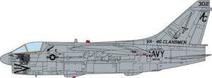 JC Wings Military 1:72 United States Navy (USN) Vought A-7E Corsair II, VA-46 "Clansmen", Operation Desert Storm, 1991 160715 (JCW-72-A7-009)