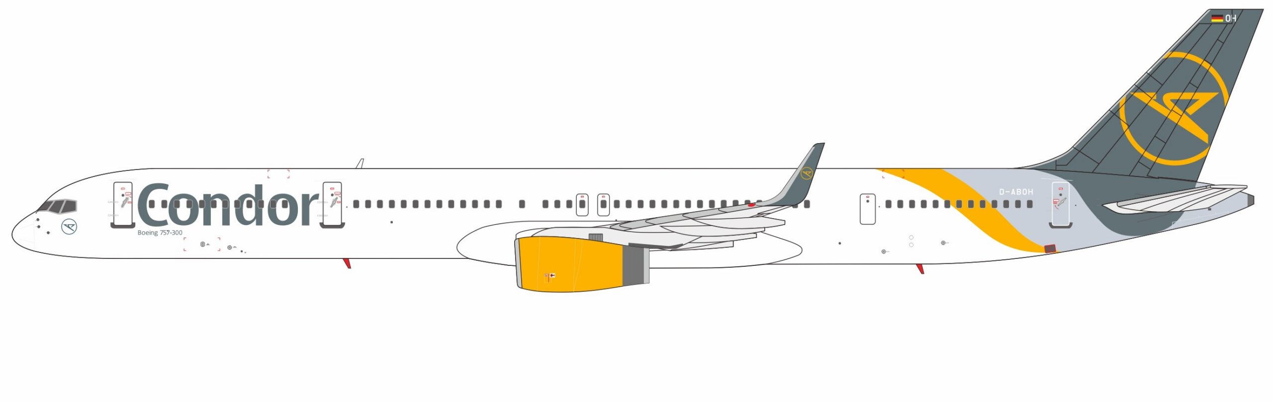 NG Models 1:400 Condor Boeing B757-300w D-ABOH (NG45011)