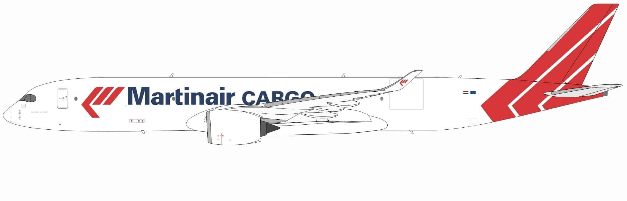 NG Models 1:400 Martinair Cargo Airbus A350F (NG46009)
