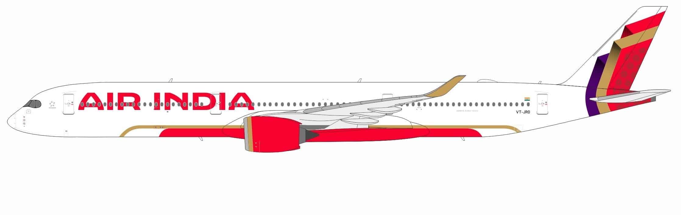 NG Models Ultimate 1:400 Air India Airbus A350-1000 XWB VT-JRO (NG57034)