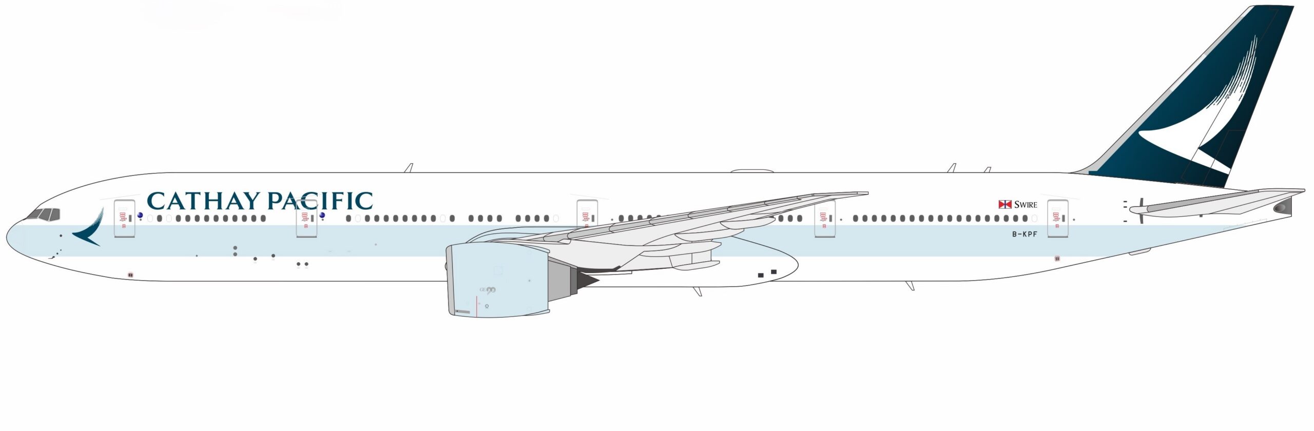 NG Models Ultimate 1:400 Cathay Pacific Boeing B777-300(ER) B-KPF (NG73099)