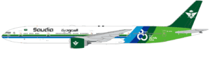 JC Wings 1:400 Saudi Arabian Airlines Boeing B777-300(ER) "80th Anniversary - Flaps Up" HZ-AK36 (XX40895)