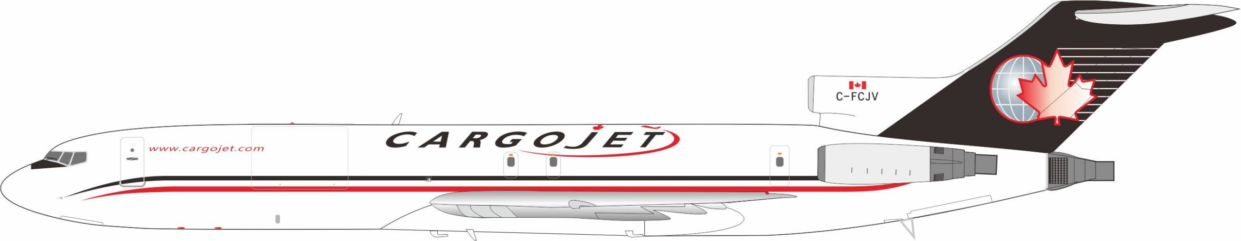 InFlight 200 1:200 Cargojet Airways Boeing B727-200F C-FCJV (IF722W80326)