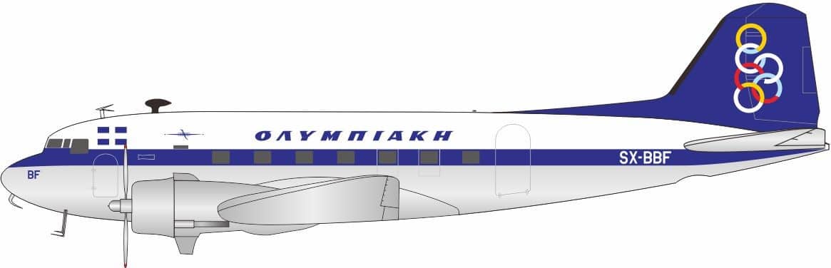 InFlight 200 1:200 Olympic Airways Douglas DC-3 SX-BBF (IFDC3OA0726)