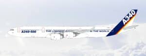 SQ Wings 1:200 Airbus Industries Airbus A340-500 "House Colours - Flaps Down" F-WWTE (L2269FD)