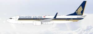 SQ Wings 1:200 Singapore Airlines Boeing B737-800w "Flaps Down" 9V-MGN (L2295FD)