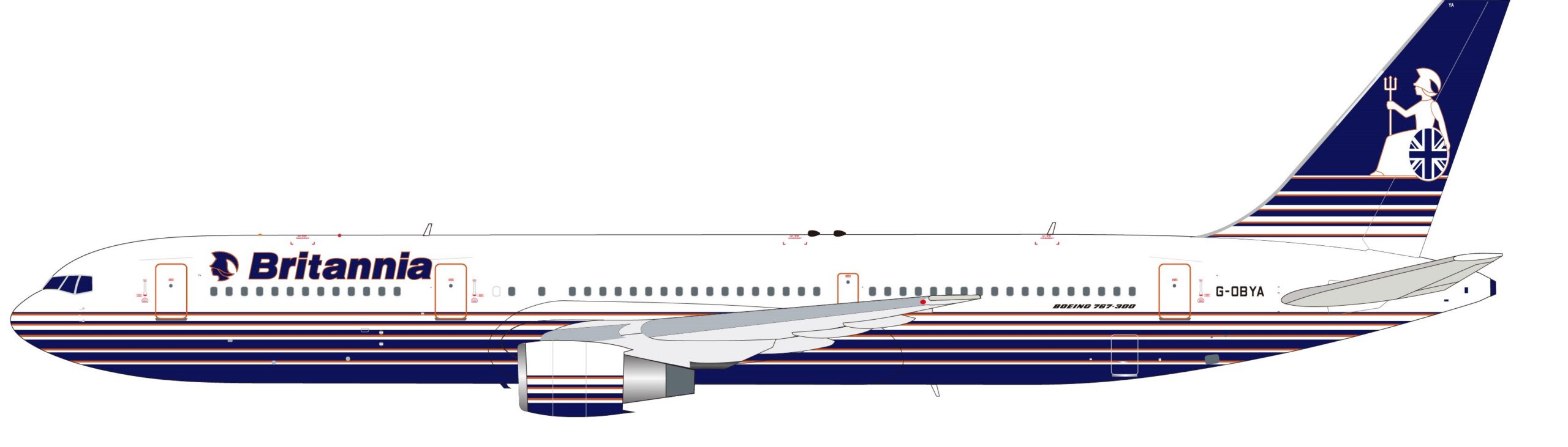 InFlight 200 1:200 Britannia Airways Boeing B767-300(ER) G-OBYA (IF763BYO626)