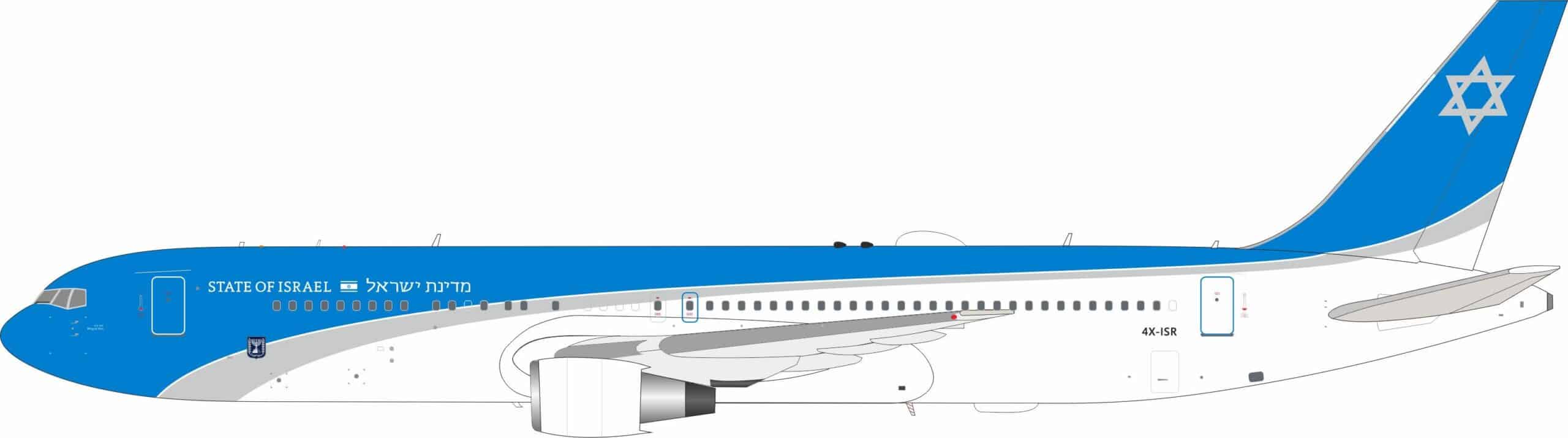 InFlight 200 1:200 Government of Israel (Israel Air Force) Boeing B767-300(ER) "Wing of Zion" 4X-ISR (IF763IDF0526)