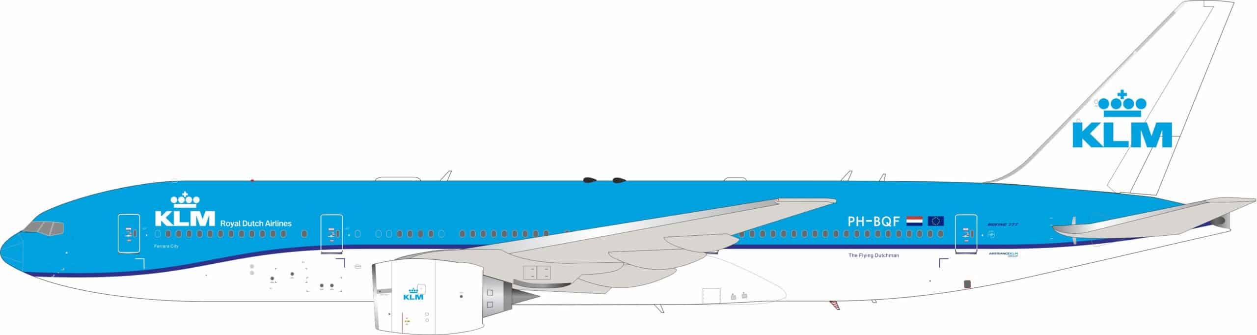 InFlight 200 1:200 KLM Royal Dutch Airlines Boeing B777-200(ER) "Ferrara City" PH-BQF (IF772KL1026)