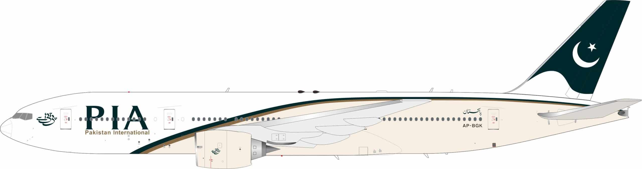 InFlight 200 1:200 PIA Pakistan International Airlines Boeing B777-200(ER) AP-BGK (IF772PK0826)