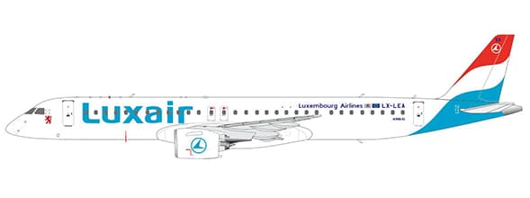 JC Wings 1:200 Luxair Embraer E195-E2 "Flaps Down" LX-LEA (LH2581A)