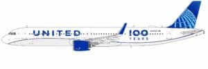 NG Models 1:400 United Airlines Airbus A321neo "100th Anniversary" N44550 (NG13152)