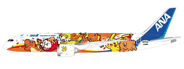 JC Wings 1:200 ANA All Nippon Airways Boeing B787-8 Dreamliner "Red Pokemon - Flaps Down" JA819A (SA2127A)