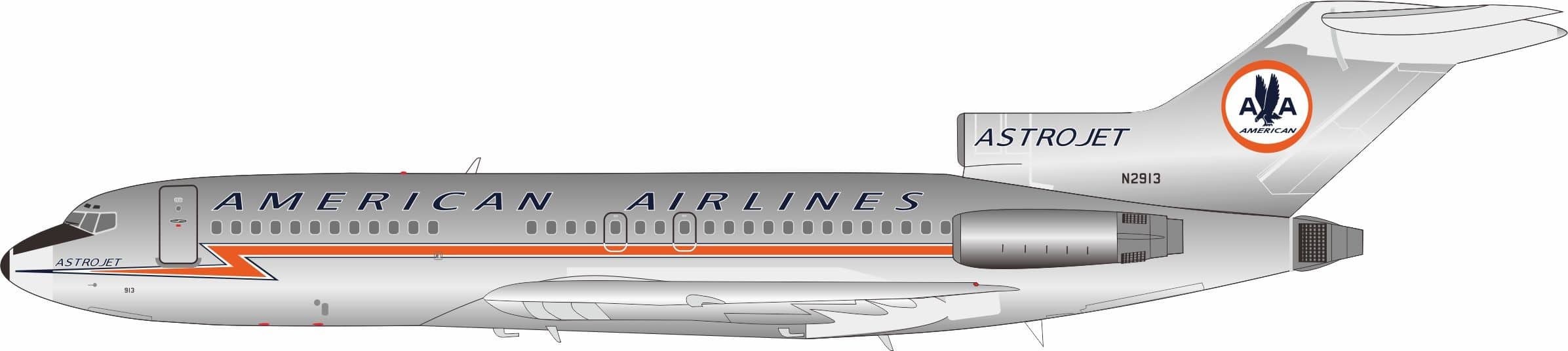 InFlight 200 1:200 American Airlines Boeing B727-23 N2913 (IF721AA0426P)