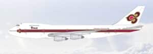SQ Wings 1:200 Thai Airways Boeing B747-200B "Rattanakosin Bicentennial '82 - Flaps Down" HS-TGB (L2252FD)