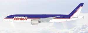 SQ Wings Interactive Series 1:200 Federal Express (FedEx) Boeing B777-F “Retro” N884FD (L2459C)